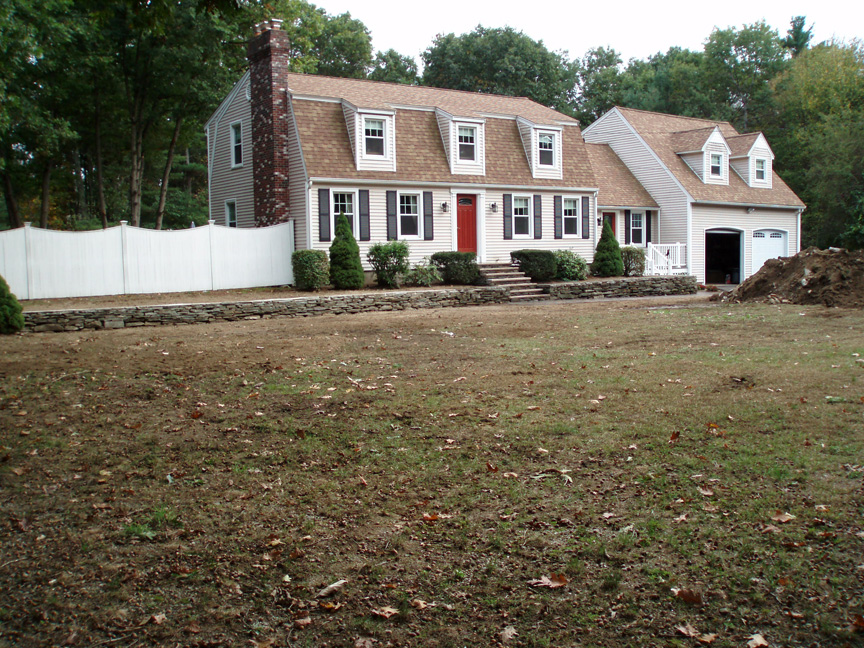 New lawn and plantings – Tyngsboro – Before